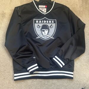 Women’s Black Raiders Pullover Jacket 100% Polyester Size Medium Like New